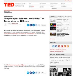 The year open data went worldwide: Tim Berners-Lee on TED