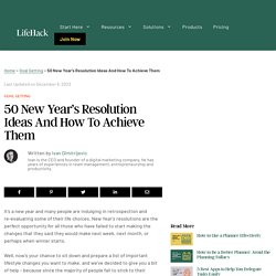 50 New Year's Resolution Ideas And How To Achieve Each Of Them