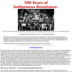 500 Years of Indigenous Resistance