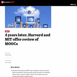 4 years later, Harvard and MIT offer review of MOOCs
