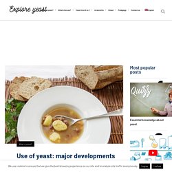 Use of yeast: major developments