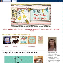 {Organize Your Home} Round-Up