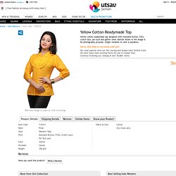 Yellow Cotton Readymade Top Online Shopping: TJC913