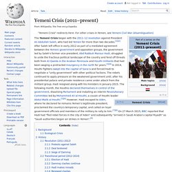 Yemeni Crisis (2011–present)