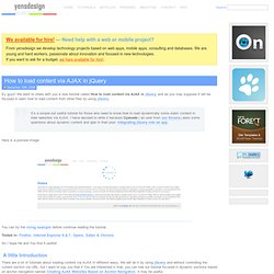 Tutorials, Web Design and Coding » Blog Archive » How to load content via AJAX in jQuery