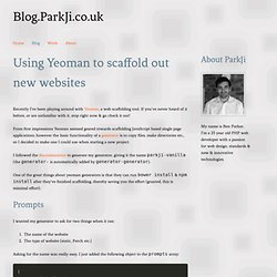 Using Yeoman to scaffold out new websites—blog.ParkJi.co.uk