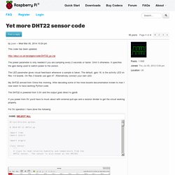 Yet more DHT22 sensor code
