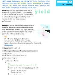 Yield Return Example