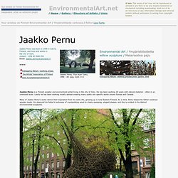 sculptor Jaakko Pernu, willow sculpture, Environmental Art / pajuveistoksia, ympäristötaidetta