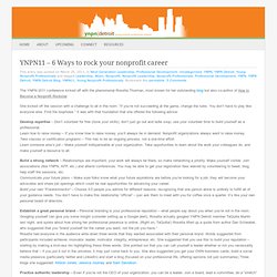 YNPN11 – 6 Ways to rock your nonprofit career « YNPN Detroit