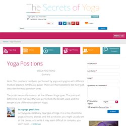 Yoga Positions - Sumary