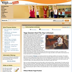 Yoga Session that Fits Your Lifestyle