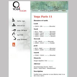Yoga Vision : Yoga Paris 11