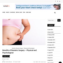 Benefits of Bariatric Surgery – Physical and Psychological - yogahealthretreats