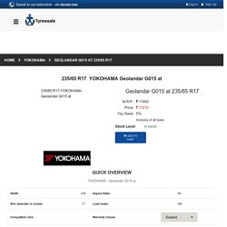 235/65 R17 Yokohama Geolandar G015 at Car Tyre Price