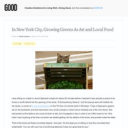 In New York City, Growing Greens As Art and Local Food - Environment