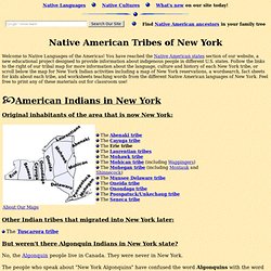 New York Indian Tribes and Languages