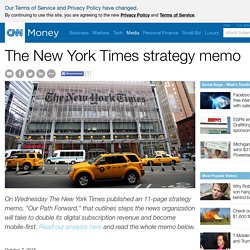 The New York Times strategy memo - Oct. 7, 2015