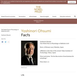 Yoshinori Ohsumi - Facts