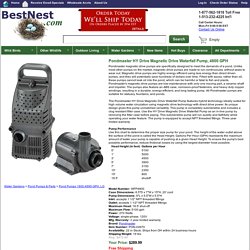 Pondmaster HY Drive Magnetic Drive Waterfall Pump, 4800 GPH at BestNest.com