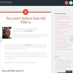 You won’t believe how old TDD is