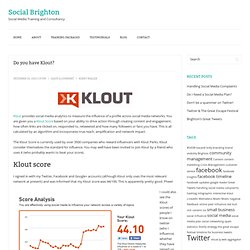 Do you have Klout?