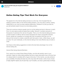 Online Dating Tips That Work For Everyone