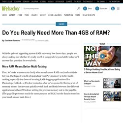 Do You Really Need More Than 4GB of RAM?