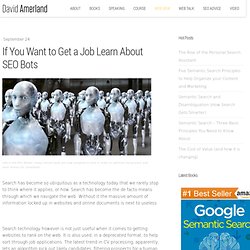 If You Want to Get a Job Learn About SEO Bots