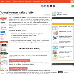 Young learners write a letter