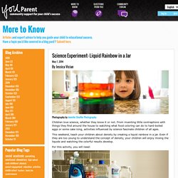 Science Experiment: Liquid Rainbow in a Jar