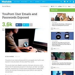 YouPorn User Emails and Passwords Exposed