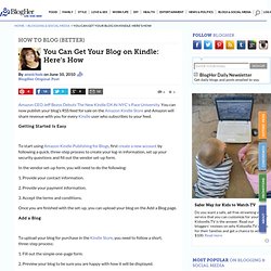 You Can Get Your Blog on Kindle: Here's How