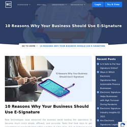 Why Your Business Should Use Online Signature