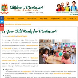 Is Your Child Ready for Montessori?
