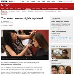 Your new consumer rights explained - BBC News