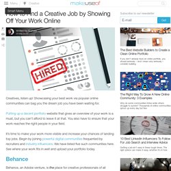Get Your Dream Job by Sharing Your Work on These Sites