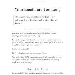 Your Emails are Too Long