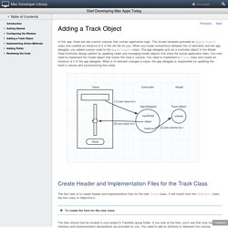Your First Mac App: Adding a Track Object