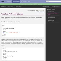 Your first PHP-enabled page
