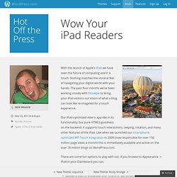 Wow Your iPad Readers