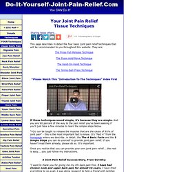 Your Joint Pain Relief Techniques