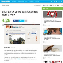 Your Klout Score Just Changed. Here's Why