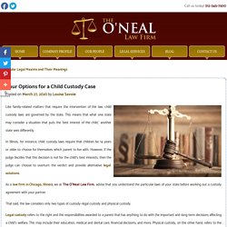 Your Options for a Child Custody Case