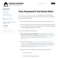 Your Password is Too Damn Short