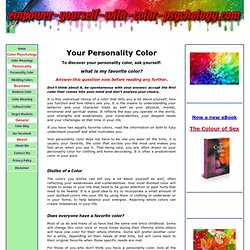 Your Personality Color