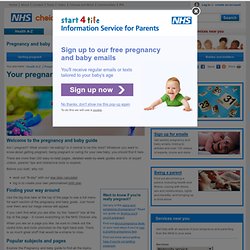 Your pregnancy and baby - Pregnancy and baby guide