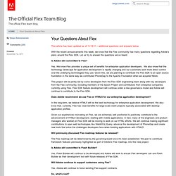 Your Questions About Flex « The Official Flex Team Blog