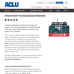 Your Right to Religious Freedom
