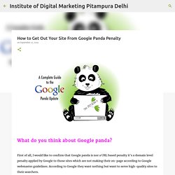 How to Get Out Your Site From Google Panda Penalty